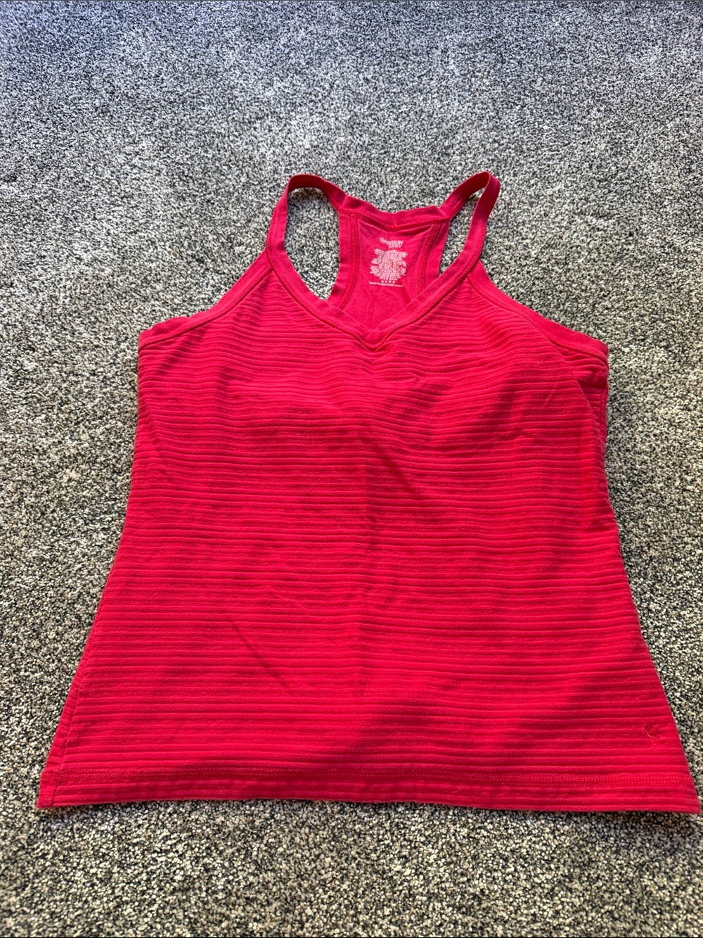 Danskin Now Hot Pink Ribbed Racerback Tank